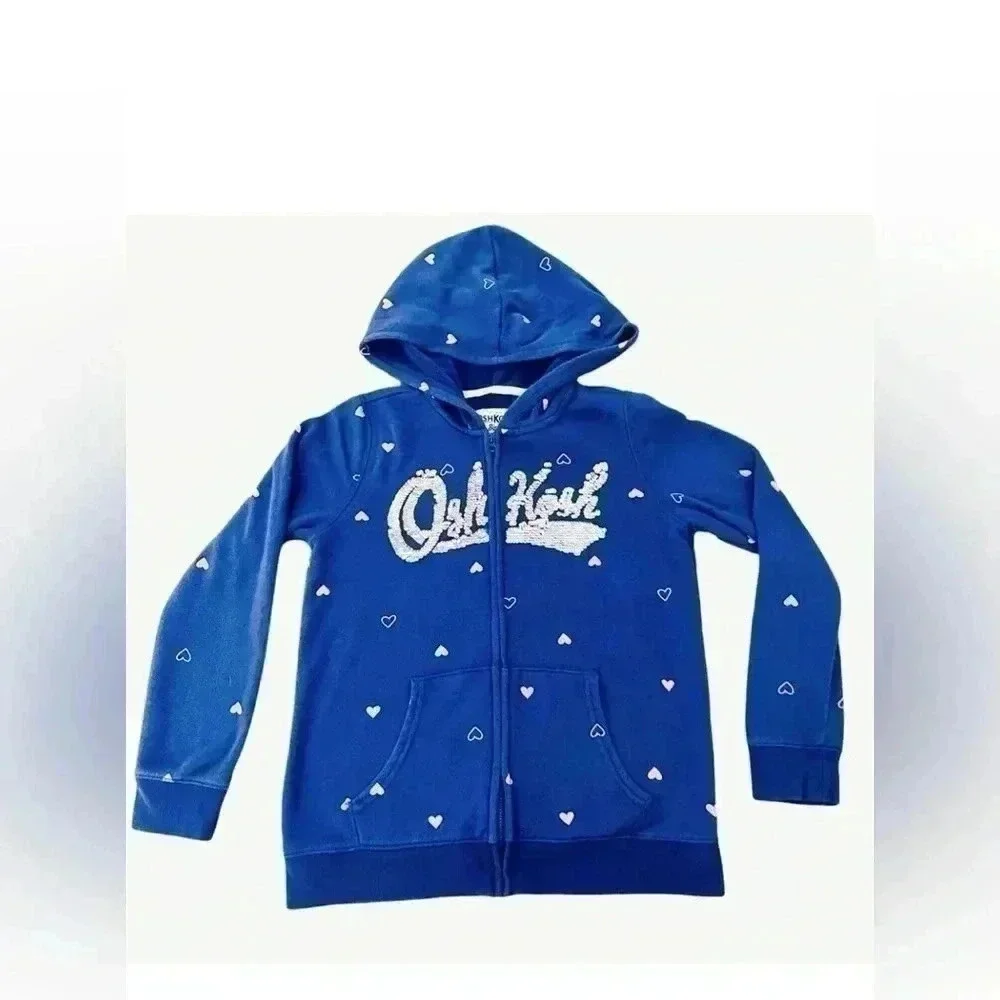 OshKosh B’Gosh Logo Hoodie Girls Long Sleeves Soft Fleece Bundle SZ 10-12